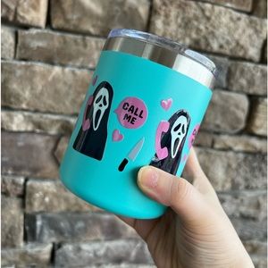 Coffee mug with lid Halloween style
